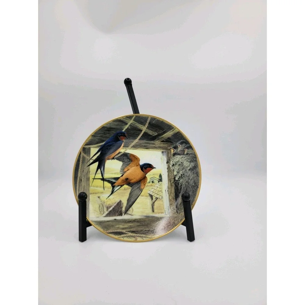 EASTERN BLUEBIRD NESTING ON EGGS Plate A. J. Rudisill National Audubon Society